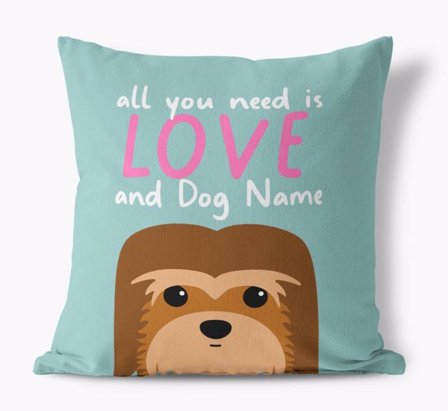 All You Need Is Love: Personalised {breedFullName} Canvas Cushion